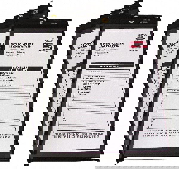 25 Pc Stitched Shop Ticket Holder: Clear