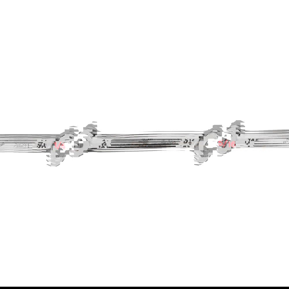 Flare Nut Wrenches; Wrench Type: Open End ; Wrench Size: 1/4x5/16 in ; Head Type: Straight ; Double/Single End: Double ; Opening Type: 6-Point Flare Nut ; Material: Steel