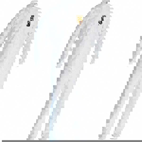 Disposable Coveralls: Size 2X-Large, SMS, Zipper Closure