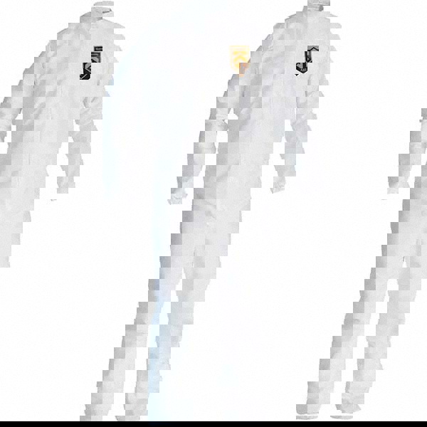 Disposable Coveralls: Size 3X-Large, SMS, Zipper Closure