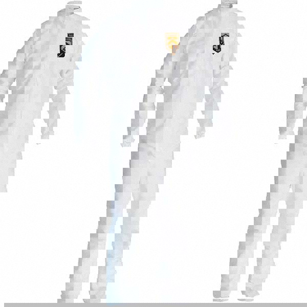 Disposable Coveralls: Size 4X-Large, SMS, Zipper Closure