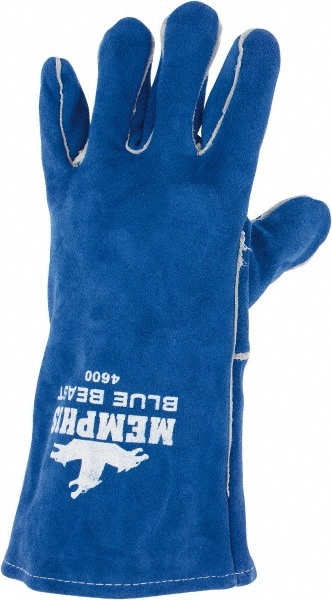 Welding Glove: Blue Beast Size Universal, Cowhide Leather, Left Hand