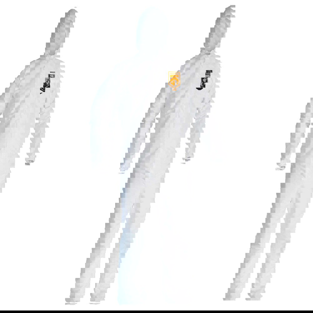 Disposable Coveralls: Splash & Particle Protection, Size 2X-Large, 1.15 oz, Kleenguard Select, Zipper Closure