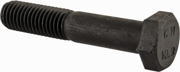Hex Head Cap Screw: M12x1.75, 65.00 mm Length Under Head, Grade 10.9 Steel, Bright/Uncoated Finish