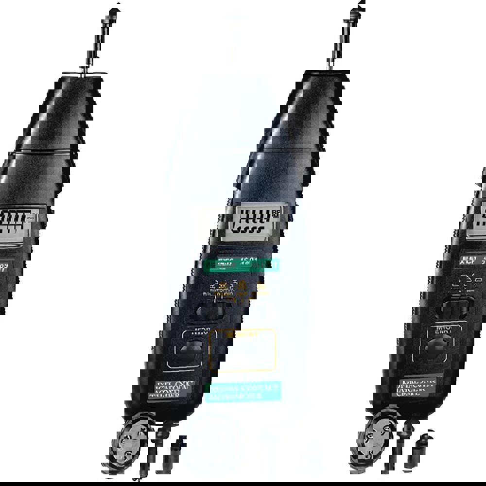 Accurate up to 0.05%, 0.1 RPM Resolution, Contact Tachometer
