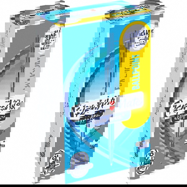 Ballpoint Stick Pen: Conical Tip, Blue Ink