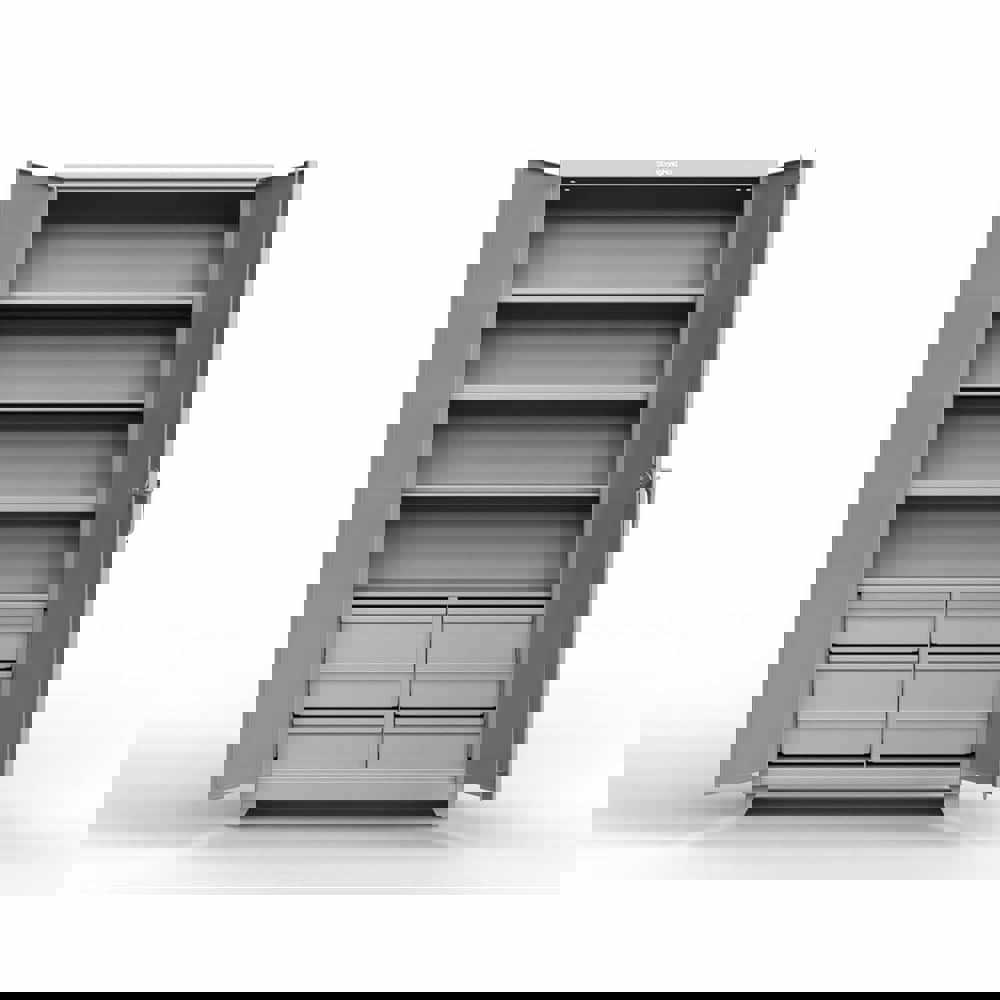 Storage Cabinets; Cabinet Type: Extra Heavy Duty Storage ; Cabinet Material: Steel ; Width (Inch): 48in ; Depth (Inch): 24in ; Cabinet Door Style: Solid ; Height (Inch): 75in