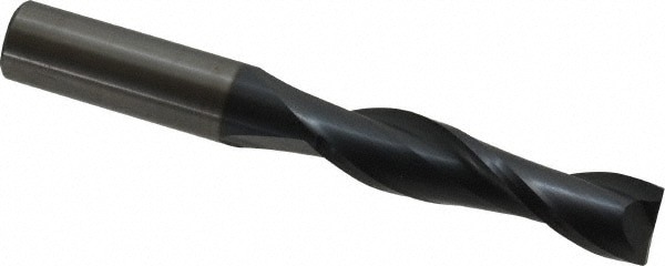 Square End Mill: 1/2'' Dia, 2'' LOC, 1/2'' Shank Dia, 4'' OAL, 2 Flutes, Solid Carbide