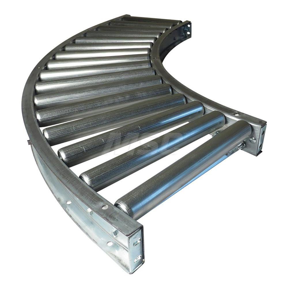 Gravity Conveyors; Conveyor Type: Roller ; Component: 90 Degree Curved Conveyor ; Telescopic: No ; Overall Width: 25 ; Minimum Extended Length: 52.0000in ; Maximum Extended Length: 52.0000