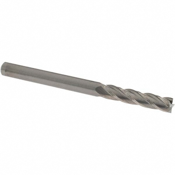 Square End Mill: 0.2362'' Dia, 1.1024'' LOC, 4 Flutes, Solid Carbide