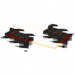 Anti-Fatigue Mat: 5' Long, 3' Wide, 7/8 Thick, Natural Rubber, Beveled Edges, Heavy-Duty