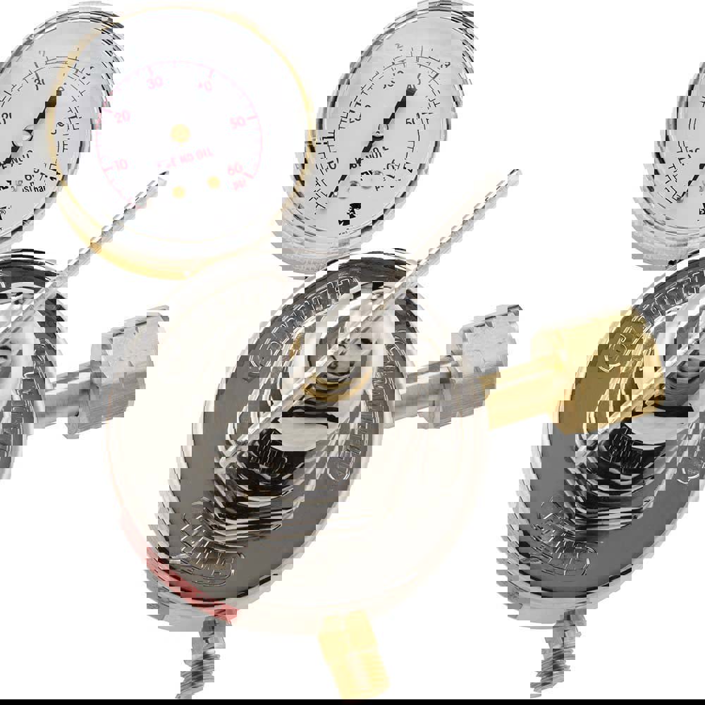 C Size & CGA 25 7/8-14 LH Inlet Connections, B CGA 25 & 9/16-18 LH Fitting, 50 Max psi, LP Gas Welding Regulator
