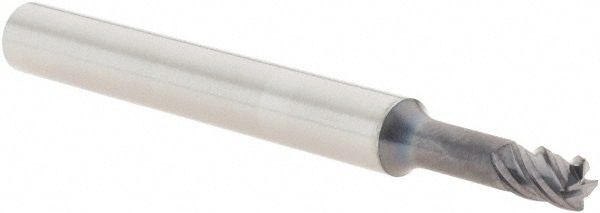 Corner Radius End Mill: 4 mm Dia, 5 mm L