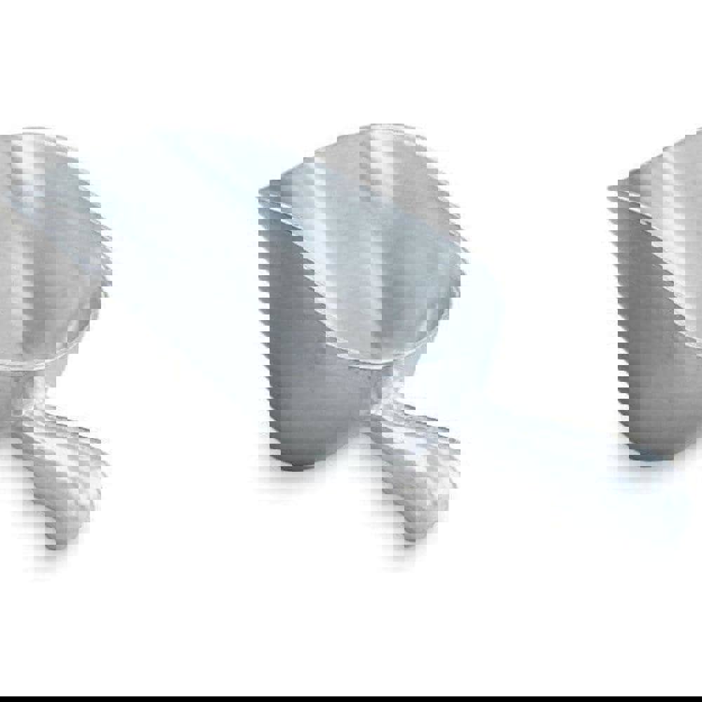 24 oz Silver Cast Aluminum Round Bottom Scoop