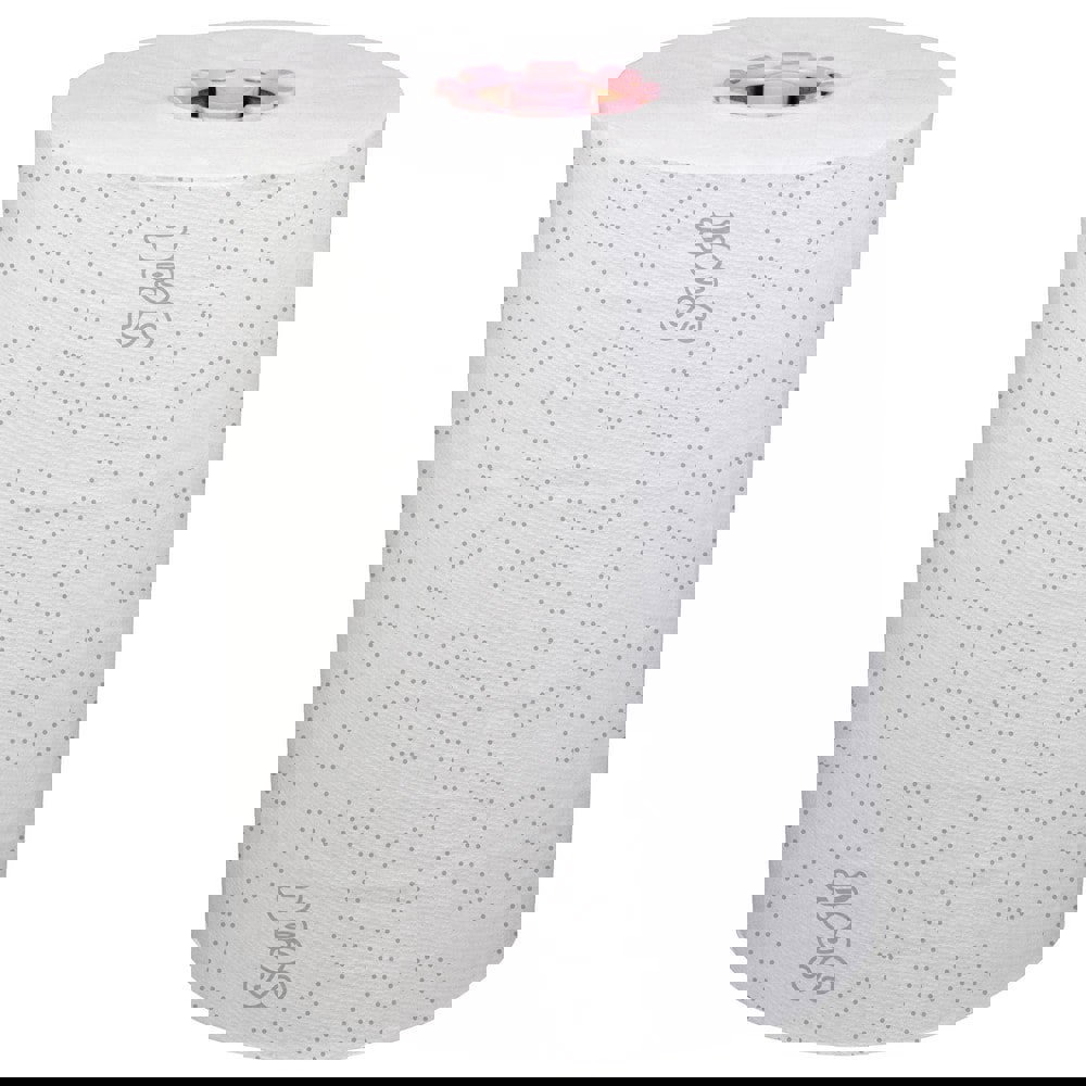 Pro Slimroll Hard Roll Towels with Absorbency Pockets, for Pink Core Dispensers, White