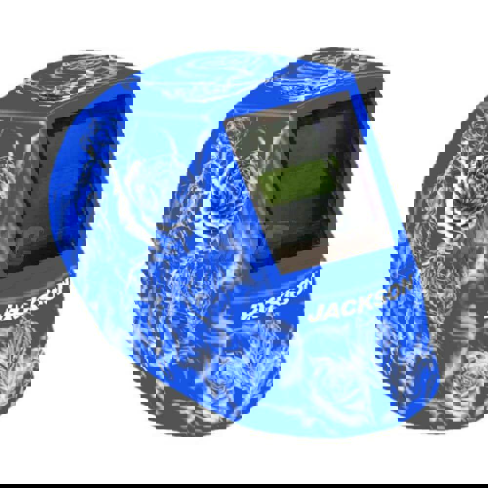 Welding Helmet: Blue & White, Nylon, Shade 10