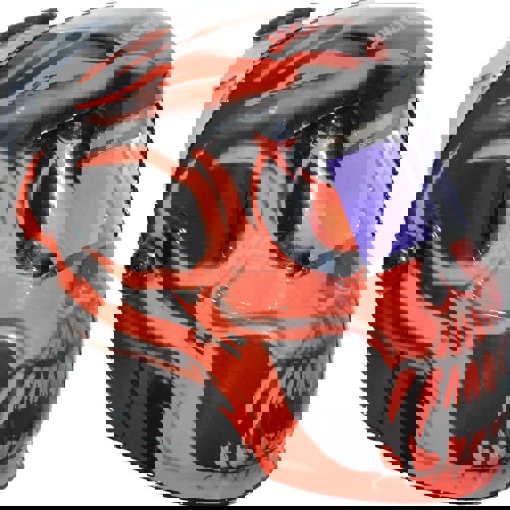 Welding Helmet: Black & Red, Nylon, Shade 9 to 13