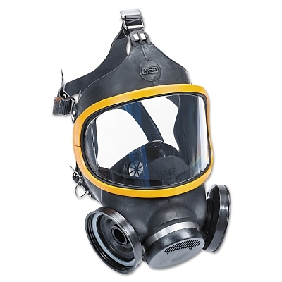 Full Face Respirator: Hycar, Threaded, L