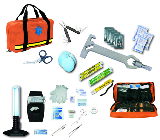 Emergency Prep Kits; Kit Type: Earthquake Survival ; Hurricane; Tornado ; Container Material: Nylon ; Overall Length: 16.00 ; Overall Height: 5in ; Overall Width: 10
