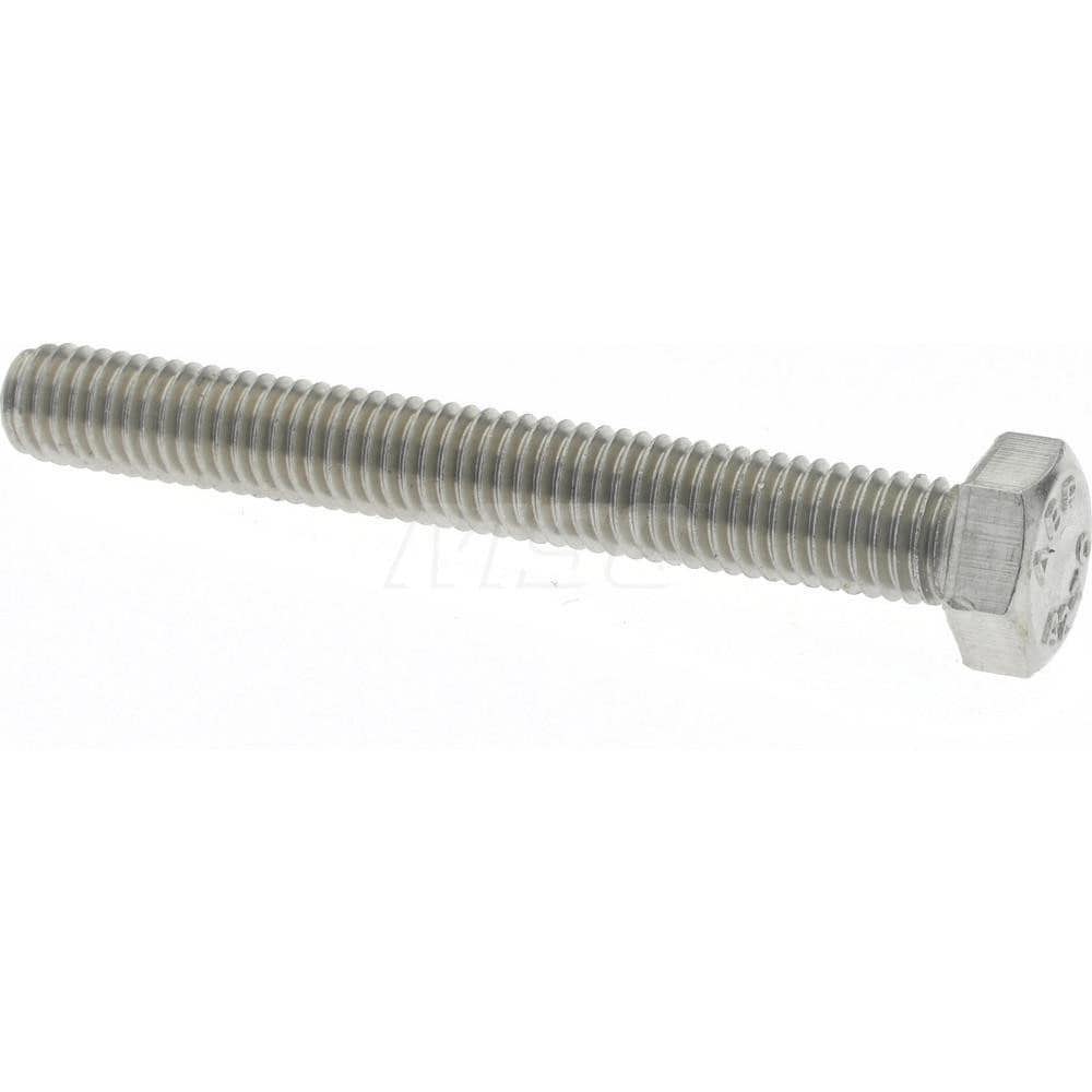Hex Head Cap Screw: M5 x 0.80 x 40 mm, Grade 18-8 & Austenitic Grade A2 Stainless Steel, Uncoated