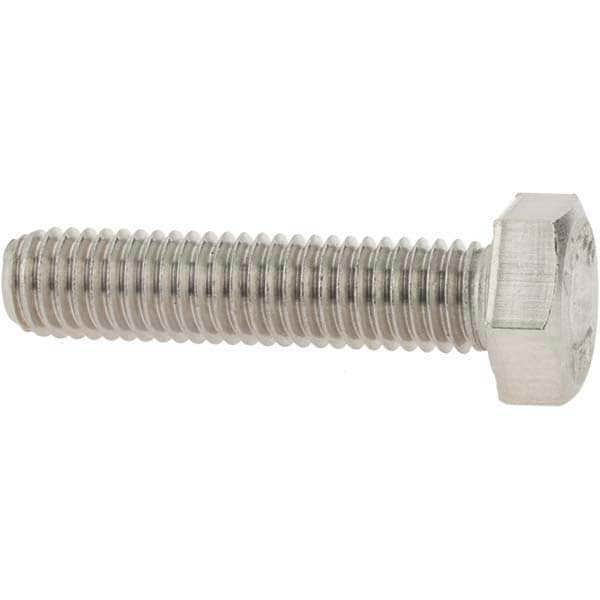 Hex Head Cap Screw: M8 x 1.25 x 35 mm, Grade 18-8 & Austenitic Grade A2 Stainless Steel, Uncoated