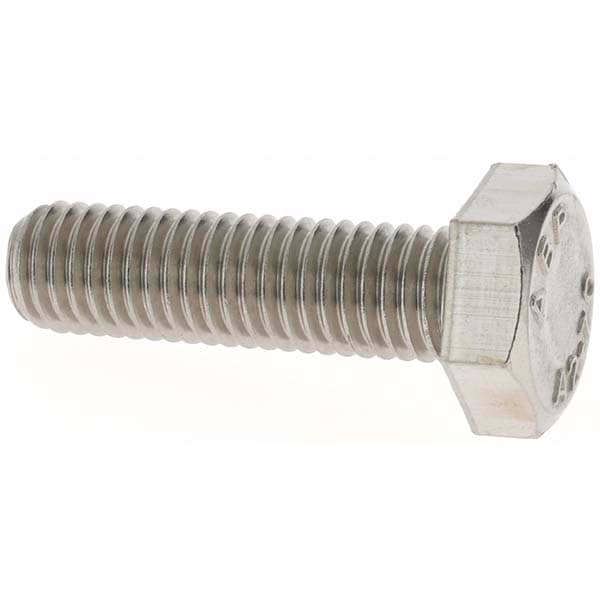 Hex Head Cap Screw: M10 x 1.50 x 35 mm, Grade 18-8 & Austenitic Grade A2 Stainless Steel, Uncoated