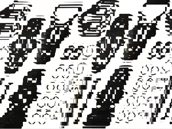 Diaphragm Pump Air Section Repair Kit: Buna-N, Includes Bumper, Gasket, O-Rings, Pilot Valve Body, Plunger Actuator, Plunger Bushing, Retainer Ring, Shaft Seal & Sleeve & Spool Set, Use with HDB2 & HDF2