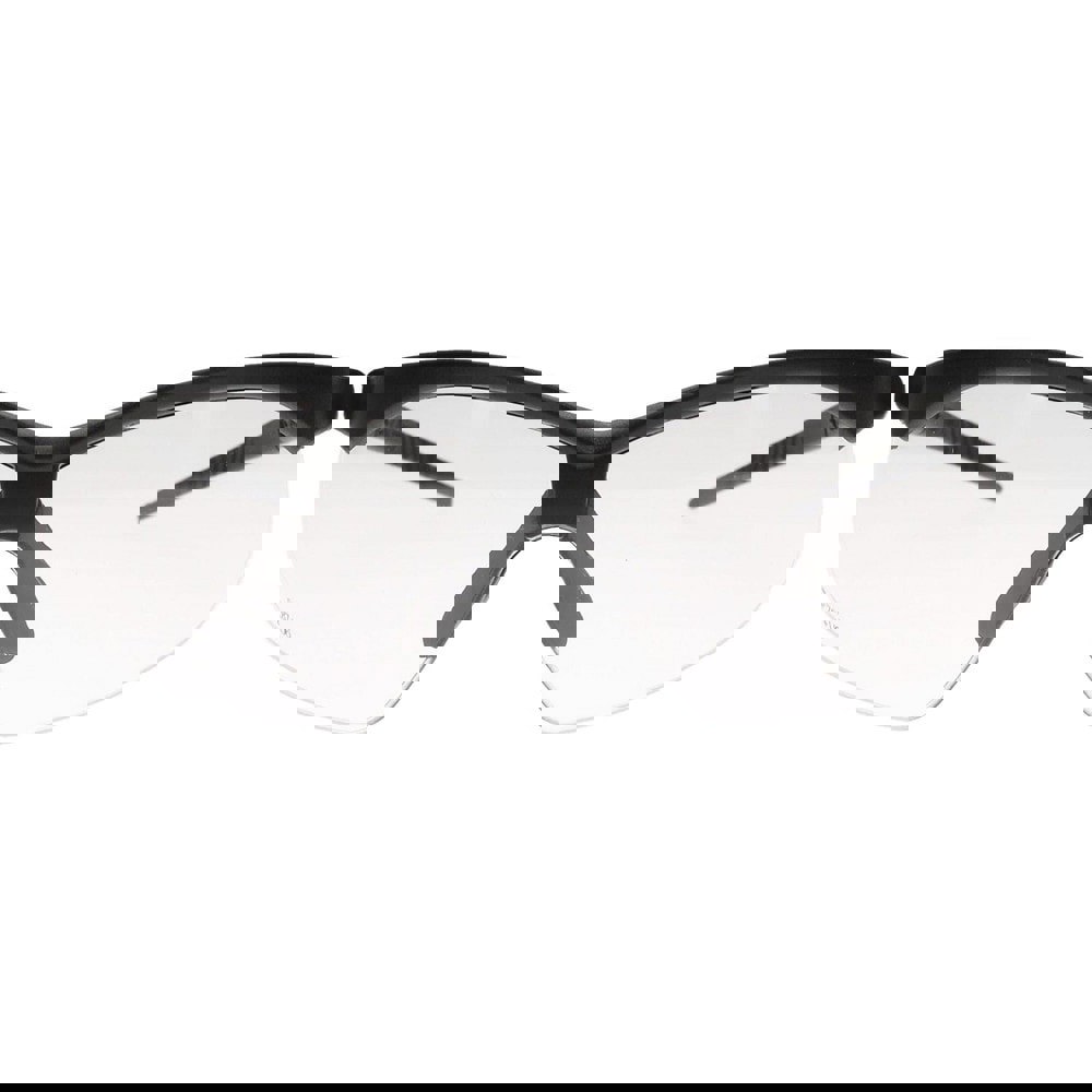 Safety Glasses: Scratch-Resistant, Polycarbonate, Clear Lenses, Half-Framed