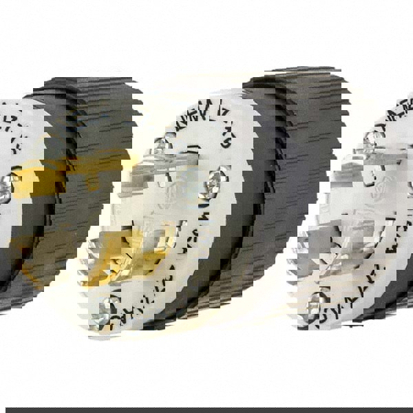 Locking Inlet: Plug, Industrial, L7-15P, 277V, Black & White