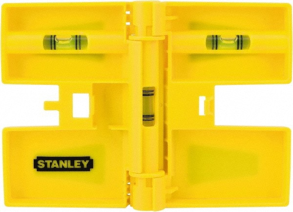 Post Levels; Side Width (Decimal Inch): 6.1250 ; Vial Types: (1) Plumb; (2) Level ; Magnetic or Nonmagnetic: Magnetic ; Material: ABS Plastic ; Color: Yellow ; Number Of Vials: 3