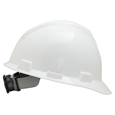 Hard Hat: Impact Resistant, V-Gard Slotted Cap, Type 1, Class E