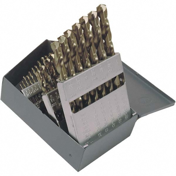 Drill Bit Set: Jobber Length Drill Bits, 29 Pc, 0.0625