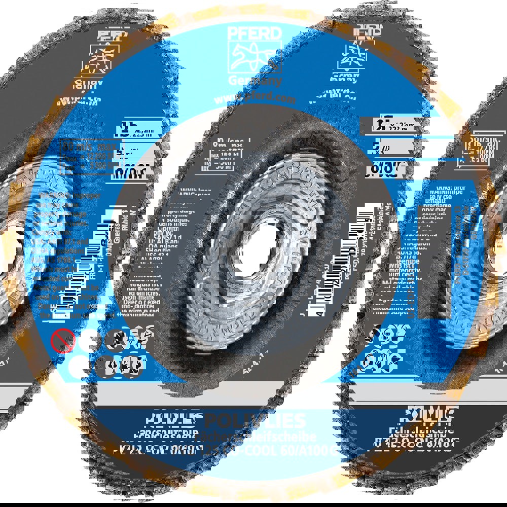 Flap Disc: 5/8-11 Hole, 60 Grit, Ceramic, Compact