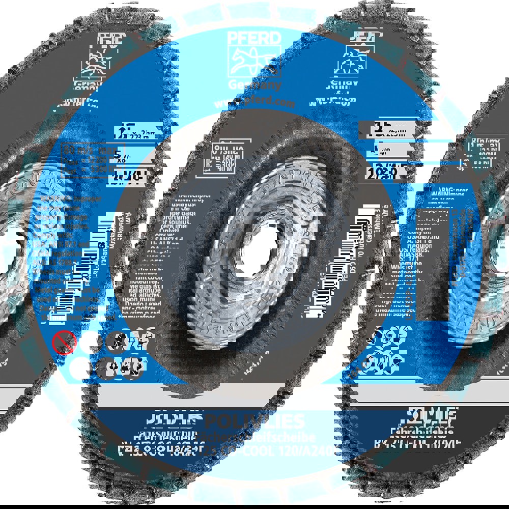 Flap Disc: 5/8-11 Hole, 120 Grit, Ceramic, Compact