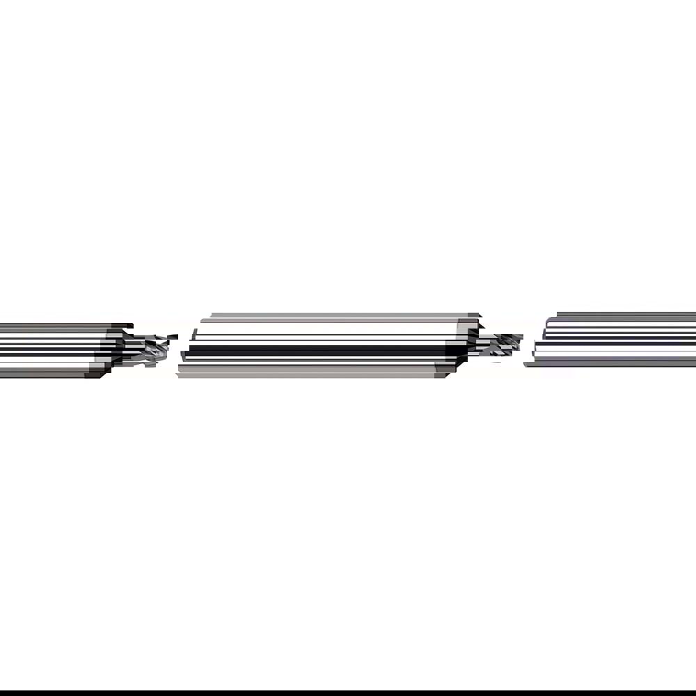 Square End Mill: 1/64'' Dia, 1/32'' LOC, 1/8'' Shank Dia, 2-1/2'' OAL, 3 Flutes, Solid Carbide