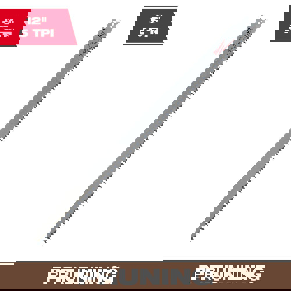 Reciprocating Saw Blades; Blade Material: High Speed Steel ; Blade Length (Inch): 12 ; Blade Width (Decimal Inch): 0.6000 ; Teeth Per Inch: 5 ; Blade Thickness (Decimal Inch): 0.2000 ; Profile Shape: Tapered