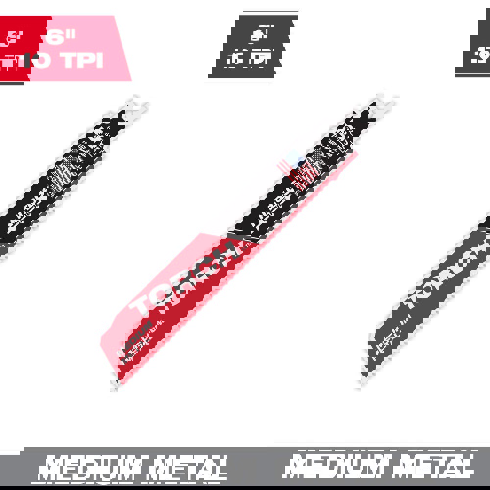 Reciprocating Saw Blades; Blade Material: Carbide ; Blade Length (Inch): 6 ; Blade Width (Inch): 1 ; Teeth Per Inch: 10 ; Blade Thickness (Decimal Inch): 0.0500 ; Profile Shape: Straight