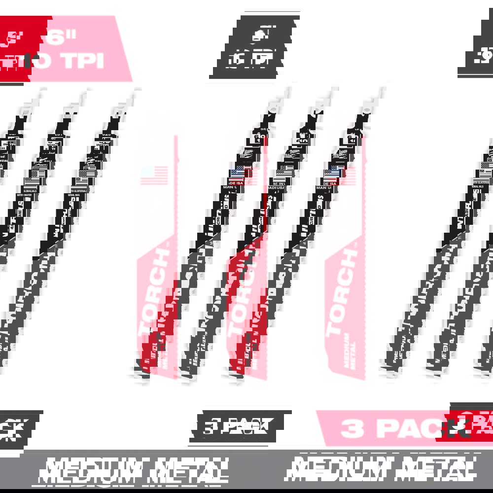 Reciprocating Saw Blades; Blade Material: Carbide ; Blade Length (Inch): 6 ; Blade Width (Inch): 1 ; Teeth Per Inch: 10 ; Blade Thickness (Decimal Inch): 0.0500 ; Profile Shape: Straight