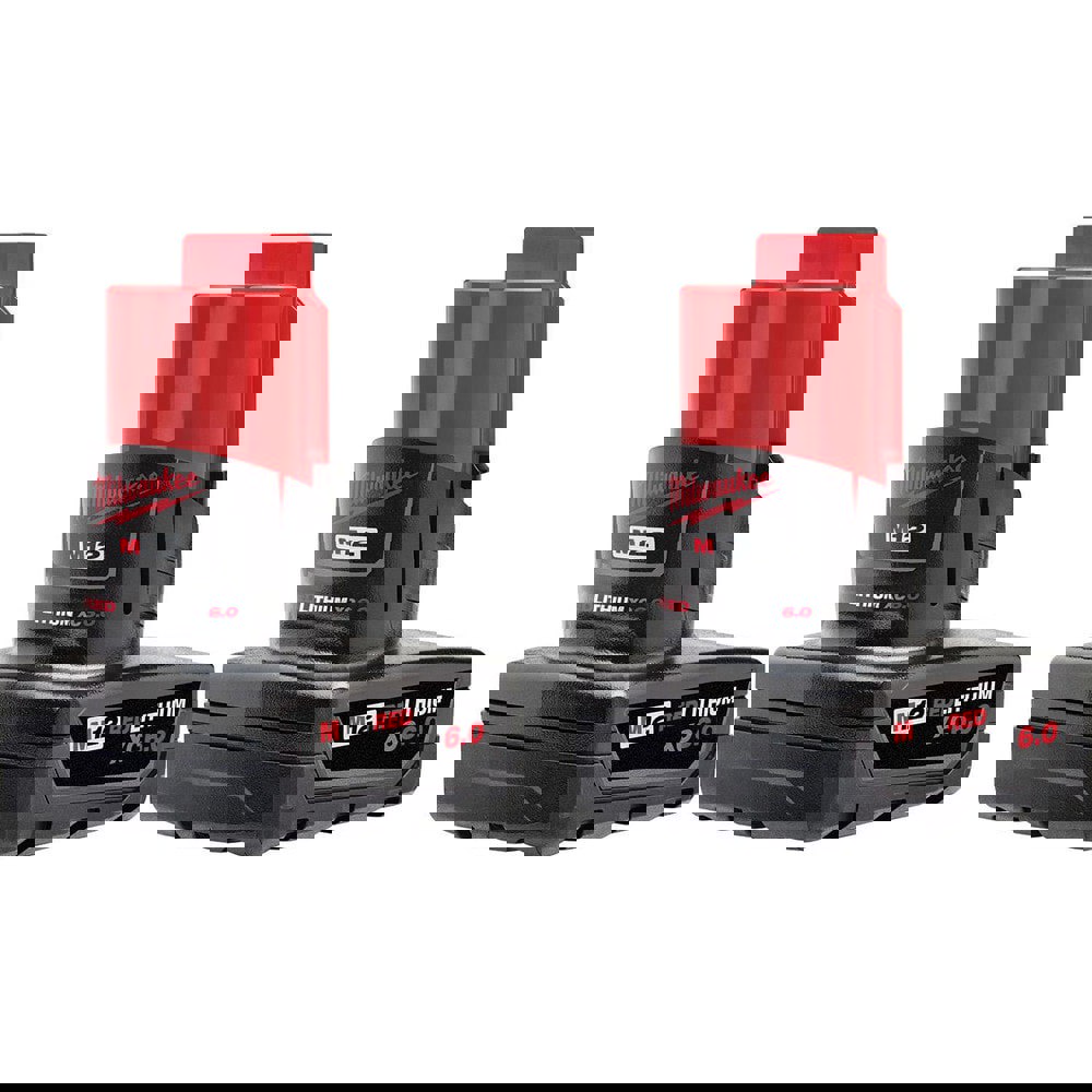 Power Tool Batteries; Battery Voltage: 12.00 ; Battery Chemistry: Lithium-ion ; Battery Capacity (Ah): 6.00 ; Battery Series: M12 ; For Use With: All M12 Cordless Power Tools ; Charging Time: 103 min