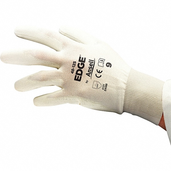 Work Gloves: Edge 48-125, Size X-Small, Polyurethane-Coated Polyester, General Purpose