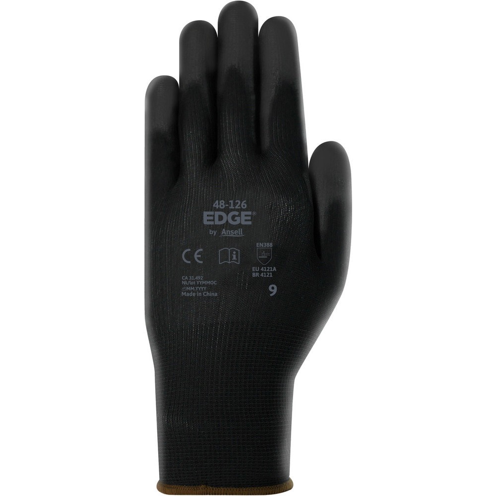 Work & General Purpose Gloves; Glove Type: General Purpose ; Lining Material: Polyester ; Cuff Style: Elastic; Knit ; Primary Material: Polyester ; Coating Material: Polyurethane ; Coating Coverage: Palm & Fingertips
