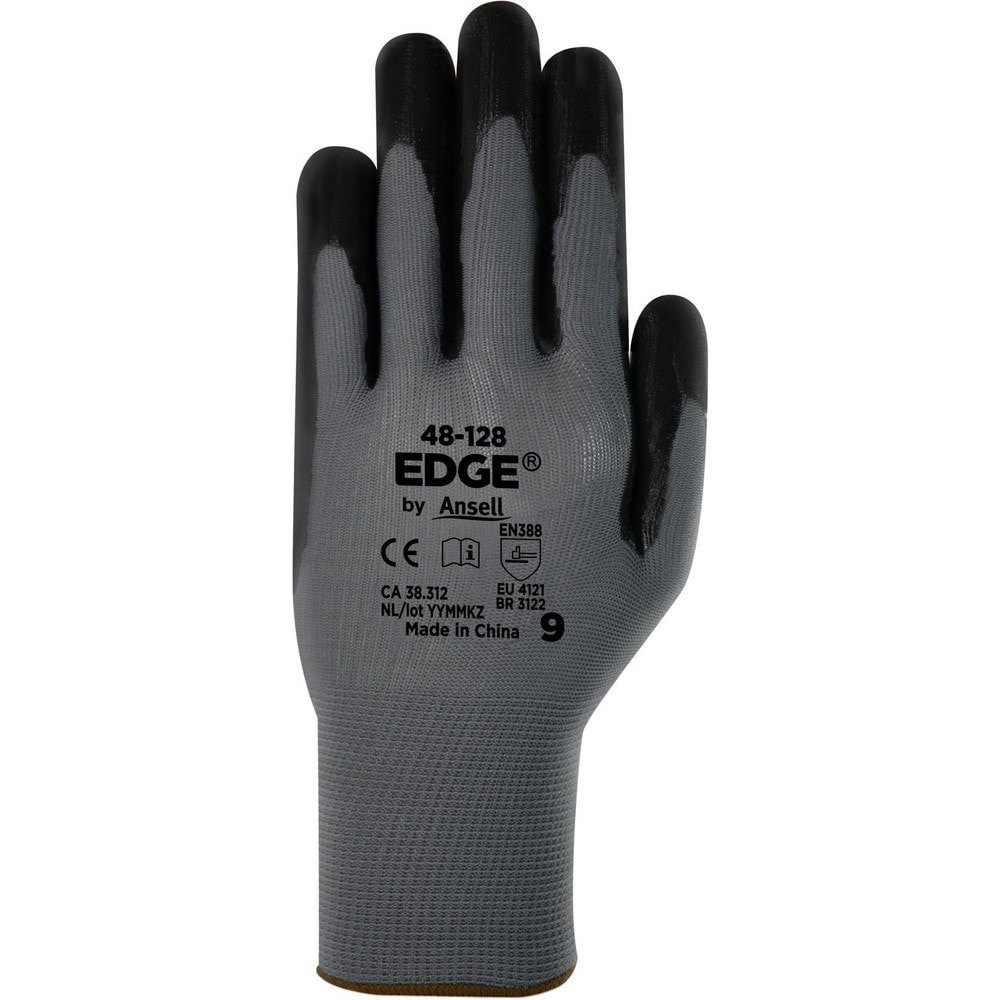 Work & General Purpose Gloves; Glove Type: General Purpose ; Lining Material: Polyester ; Cuff Style: Elastic; Knit ; Primary Material: Polyester ; Coating Material: Nitrile ; Coating Coverage: Palm & Fingertips