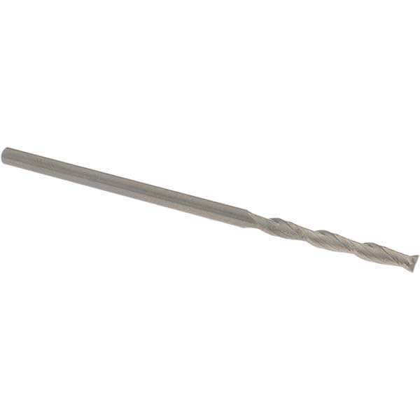 Square End Mill: 0.1181'' Dia, 0.9843'' LOC, 2 Flutes, Solid Carbide
