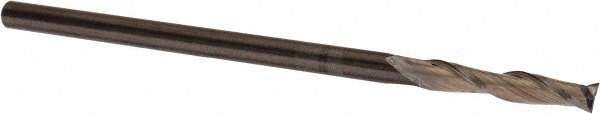 Square End Mill: 3/16'' Dia, 1'' LOC, 3/16'' Shank Dia, 4'' OAL, 2 Flutes, Solid Carbide