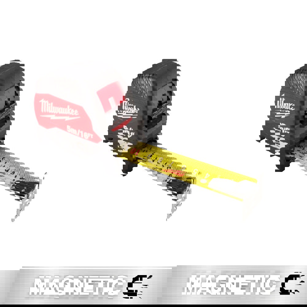 Tape Measures; Length Ft.: 16.000 ; Graduation (Inch): 1/16 ; Blade Material: Steel ; Standout Length (Feet): 12.00 ; Case Type: Closed ; Rewind Type: Automatic