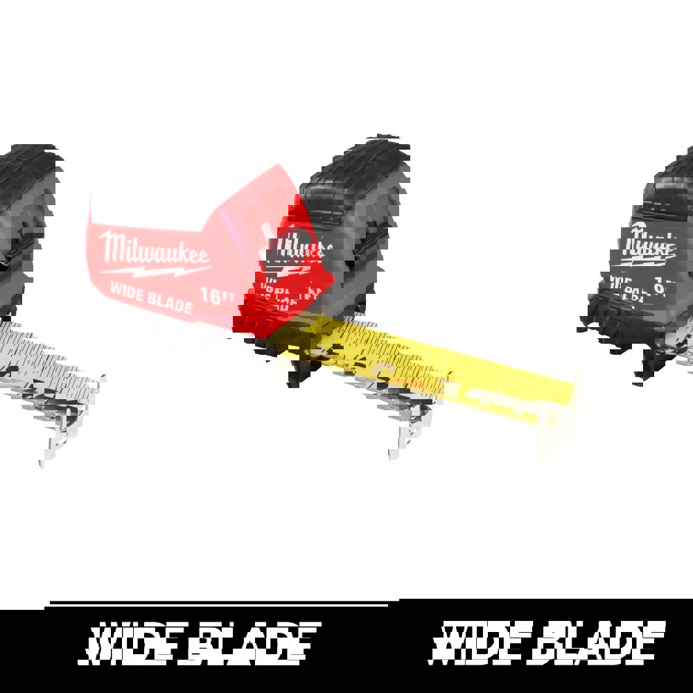 Tape Measures; Length Ft.: 16.000 ; Graduation (Inch): 1/16 ; Blade Material: Steel ; Standout Length (Feet): 13.00 ; Case Type: Closed ; Rewind Type: Automatic