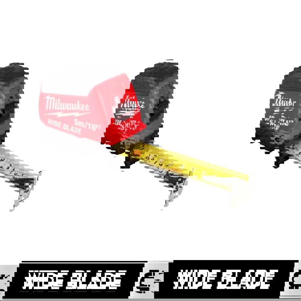 Tape Measures; Length Ft.: 16.000 ; Graduation (Inch): 1/16 ; Blade Material: Steel ; Standout Length (Feet): 13.00 ; Case Type: Closed ; Rewind Type: Automatic