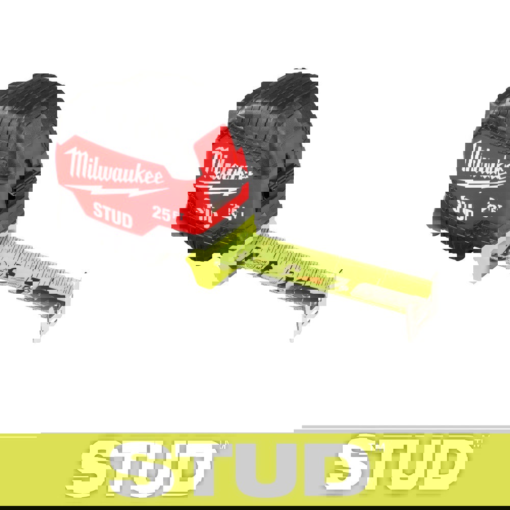 Tape Measures; Length Ft.: 25.000 ; Graduation (Inch): 1/16 ; Blade Material: Steel ; Standout Length (Feet): 14.00 ; Case Type: Closed ; Rewind Type: Automatic