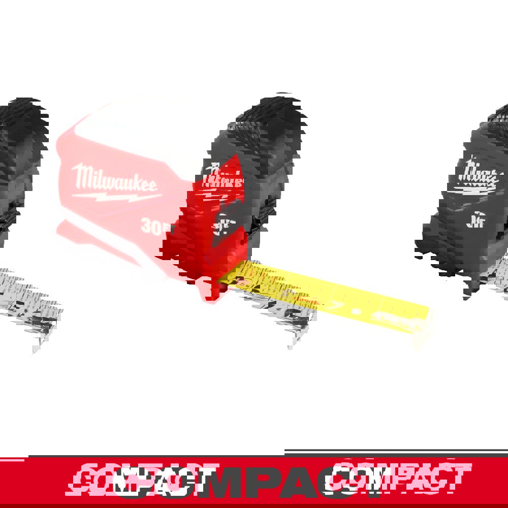 Tape Measures; Length Ft.: 30.000 ; Graduation (Inch): 1/16 ; Blade Material: Steel ; Standout Length (Feet): 9.00 ; Case Type: Closed ; Rewind Type: Automatic