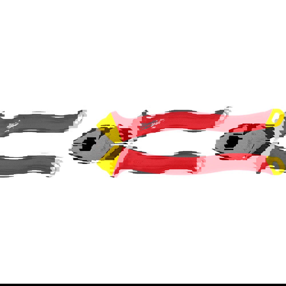 Pliers; Jaw Texture: Crosshatch; Knurled ; Plier Type: Lineman's ; Jaw Length (Inch): 1-5/8 ; Jaw Width (Inch): 1-3/4 ; Overall Length (Inch): 9.96 ; Handle Color: Red